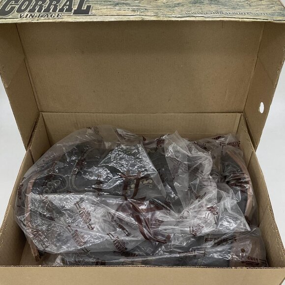 ViNTaGe Corral Black Lizard Over Inlay Cowgirl Boots 6.5 - Picture 8 of 10